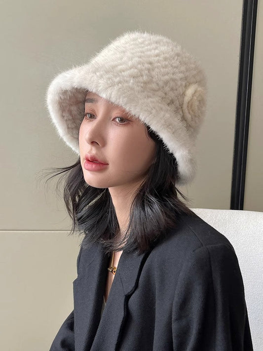 The Winter Column — Mink Wool Woven Bucket Hat