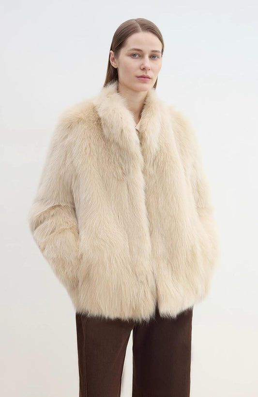 The Helsinki Muse — SAGAFURS Fox Fur Stand-Collar Coat