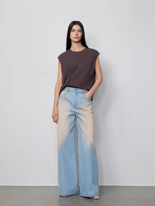 Luxury Low-Waist Wide-Leg Flared Jeans