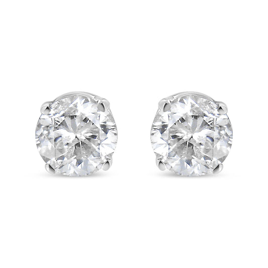 14k White Gold Lab-Grown Diamond Stud Earrings – 5/8 Cttw