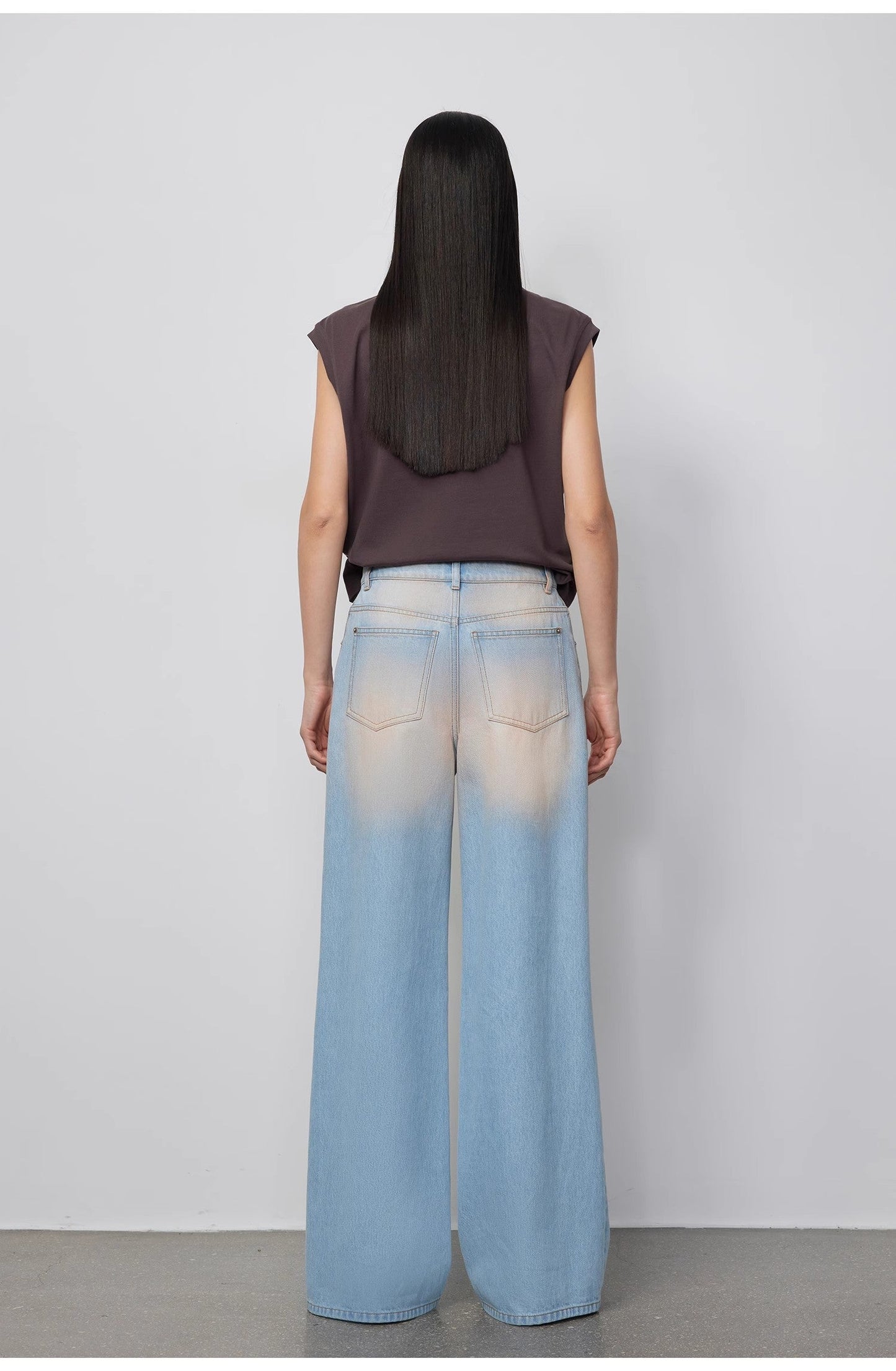 Luxury Low-Waist Wide-Leg Flared Jeans