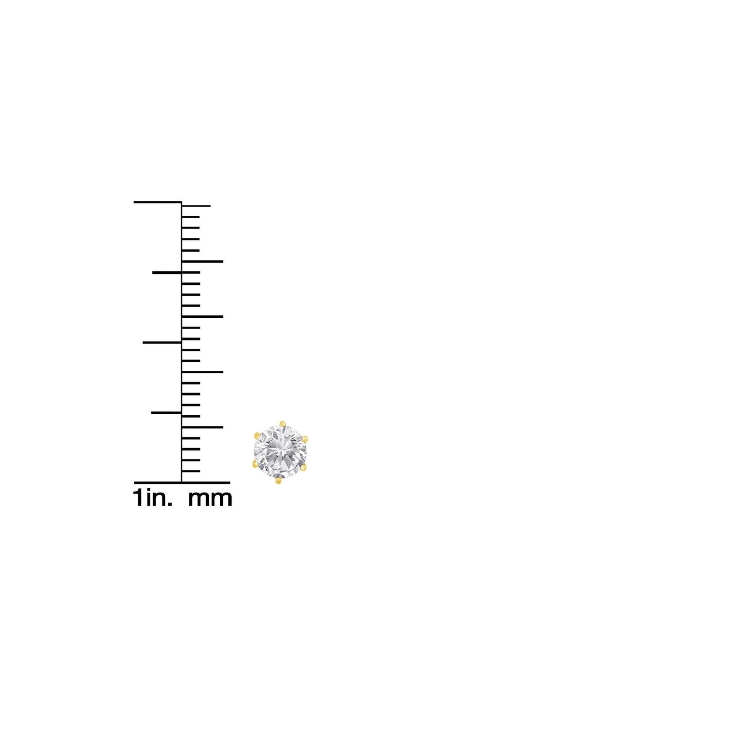 18K Yellow Gold Round Brilliant-Cut Diamond Stud Earrings – 1.50 CTW