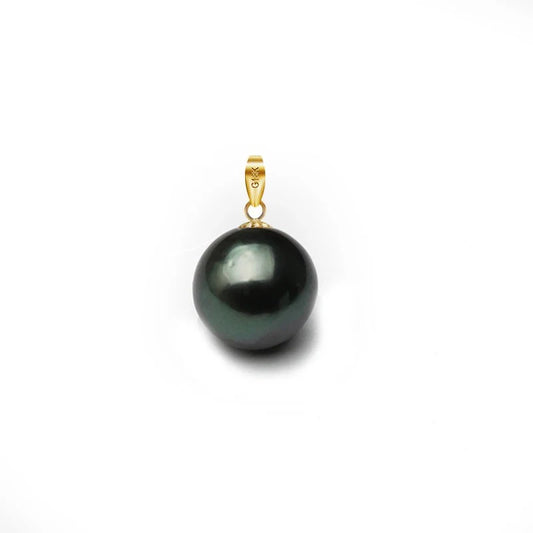 QIXIZHUYAN — Black Baroque Tahitian Pearl Pendant