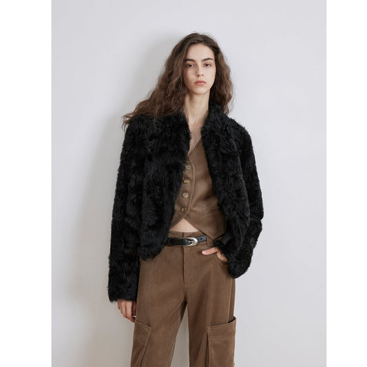 The Toscana — Streamlined Tuscan Curl Shearling Coat