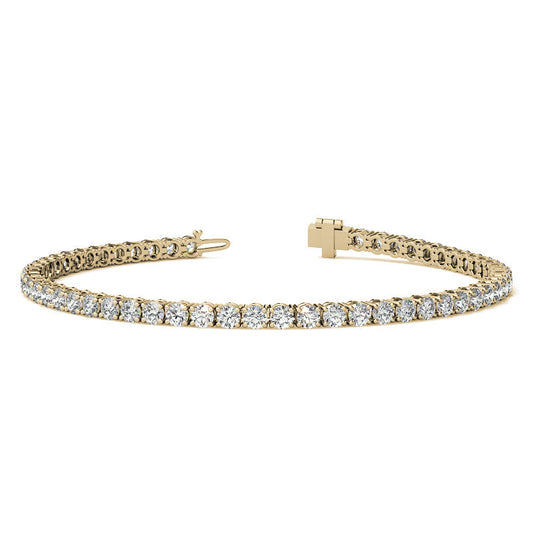 14K White Gold 5 1/4 CTW Diamond S-Link Floral Cluster Tennis Bracelet – 7"