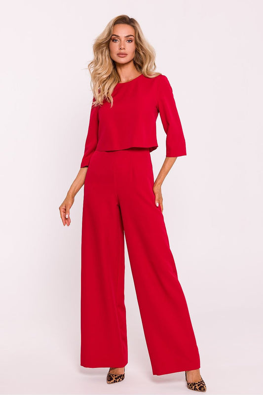 Polish Tailored Wide-Leg Jumpsuit