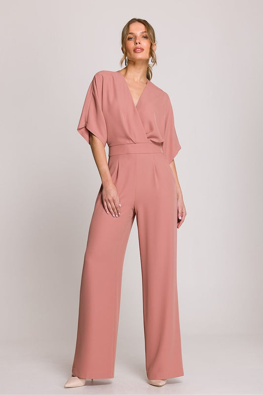 Wrap-Style Feminine Jumpsuit – Effortless Elegance